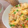 Japanese egg fried rice with chicken or prawns