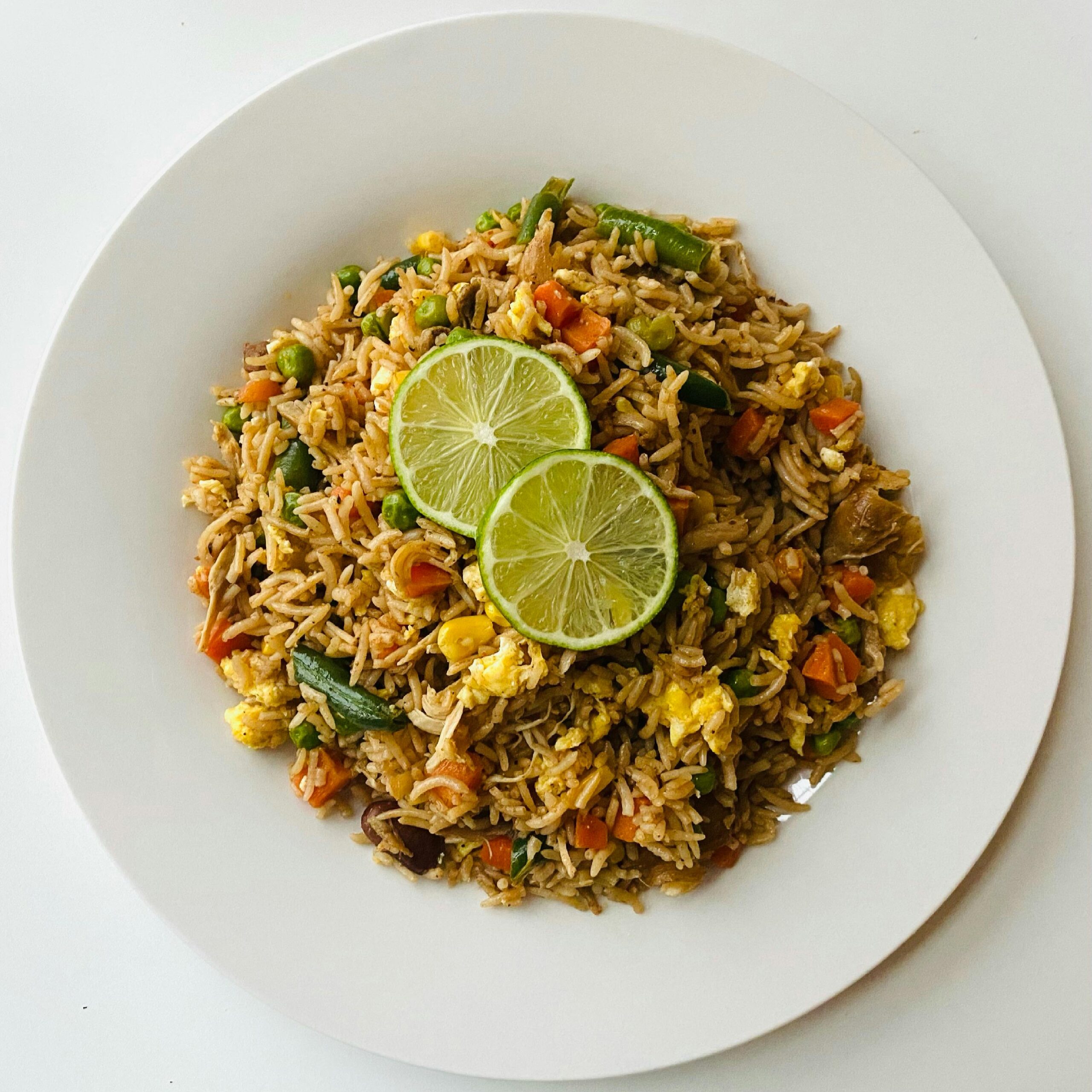 Japanese egg fried rice with chicken or prawns