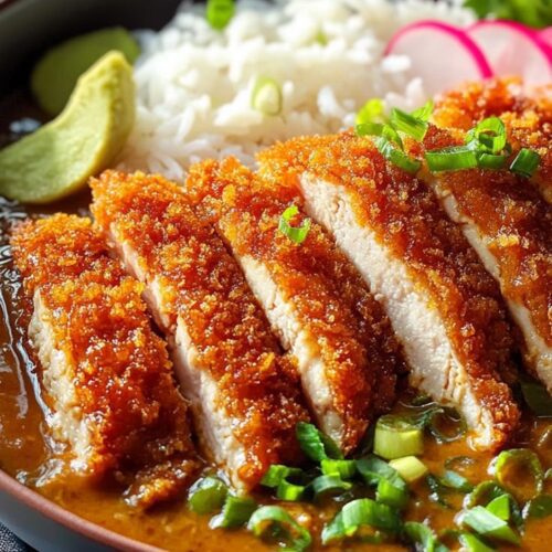 Japanese Chicken Curry Sauce (Katsu Curry) with steamed basmati rice