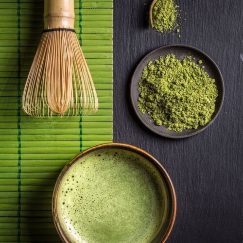 Japanese matcha green tea