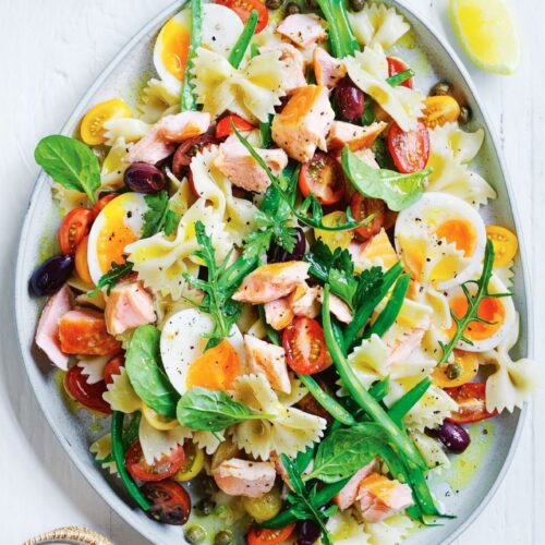 Japanese Healthy Salmon Pasta Salad