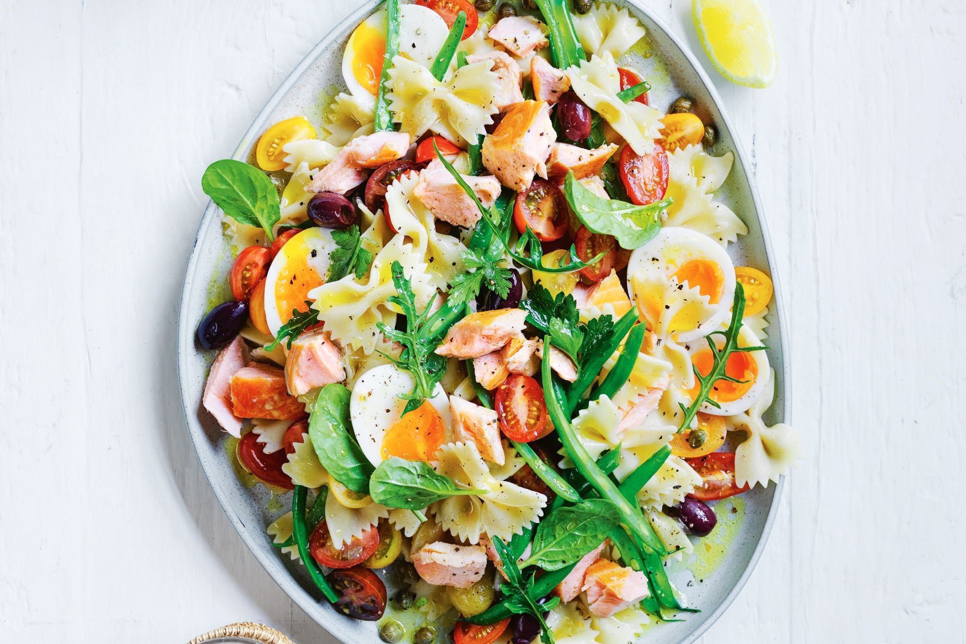 Japanese Healthy Salmon Pasta Salad