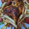 Full chicken suya with Fries