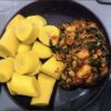 Plantain and smoked fish sauce