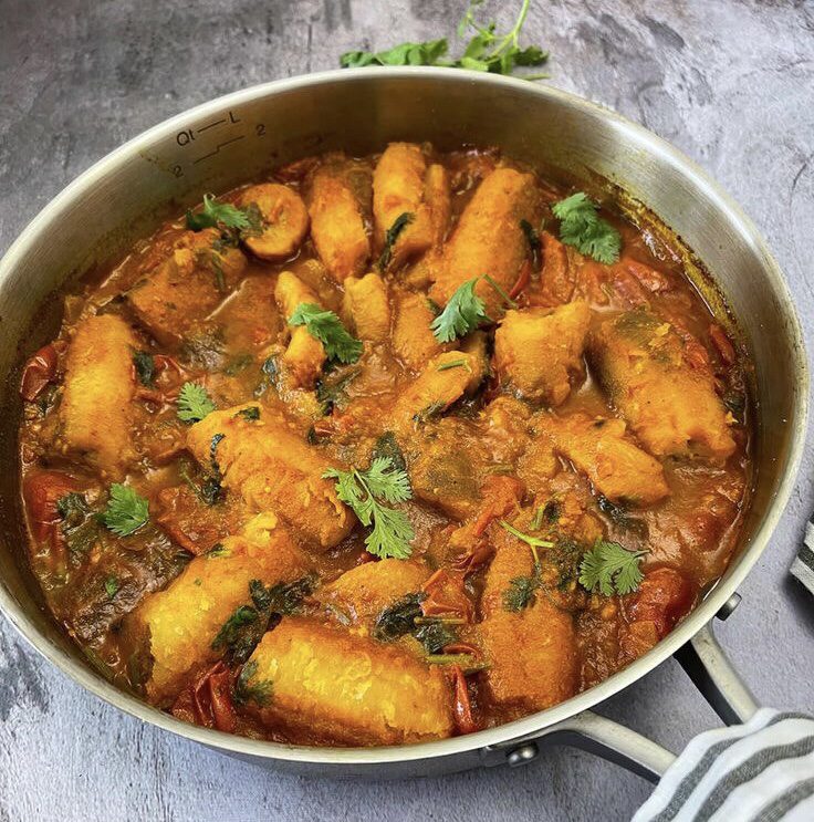Porridge Yam with dry fish