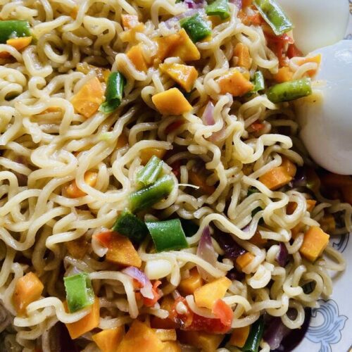Regular noodles with eggs