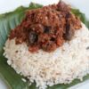 Native ofada rice with Asun goatmeat
