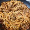 Spaghetti bolognese with minced Beef