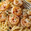 Spaghetti Aglio e olio with shrimp