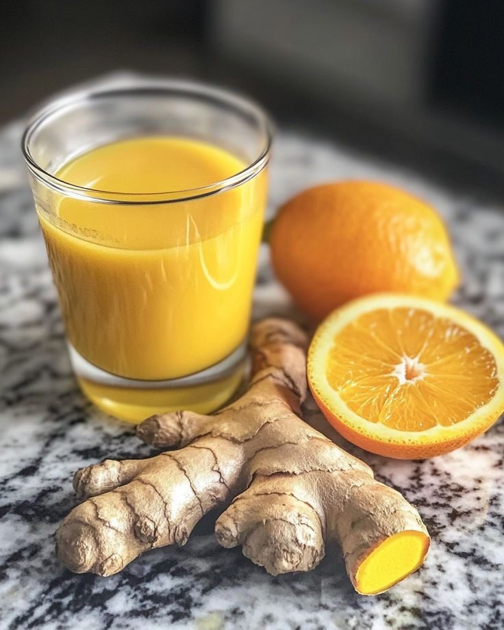 Fresh Orange juice with ginger
