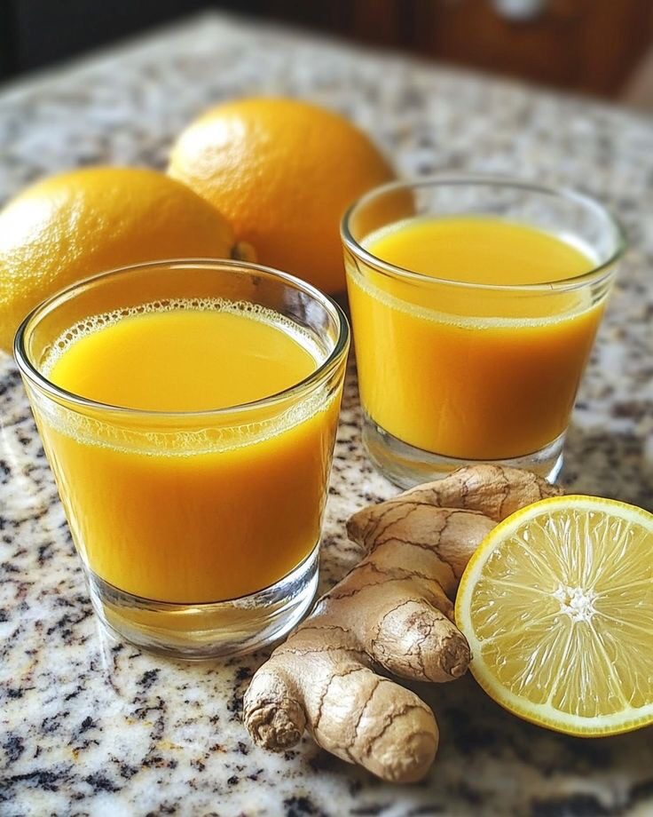 Fresh Orange juice with ginger