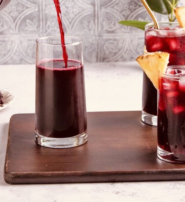 Zobo with ginger and pineapple