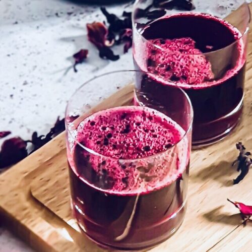 Zobo with ginger and pineapple