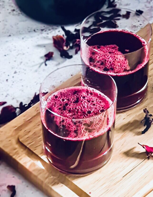 Zobo with ginger and pineapple