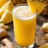 Fresh pineapple juice with ginger