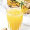 Fresh pineapple juice with ginger
