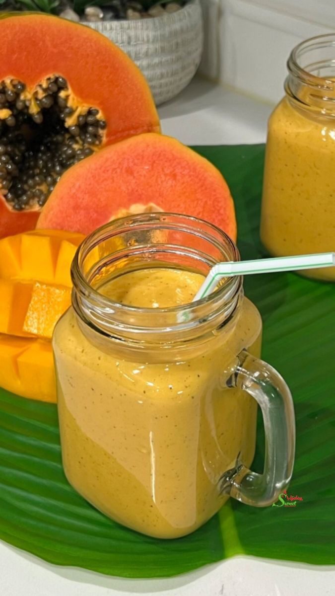 Fresh Carrot & Pawpaw juice for skincare