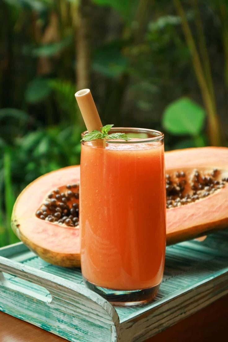 Fresh Carrot & Pawpaw juice for skincare