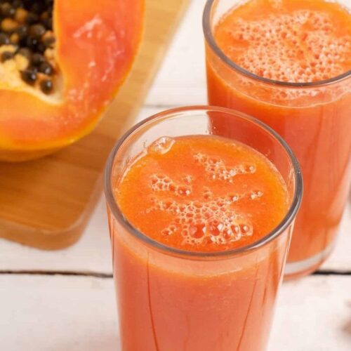 Fresh Carrot & Pawpaw juice for skincare
