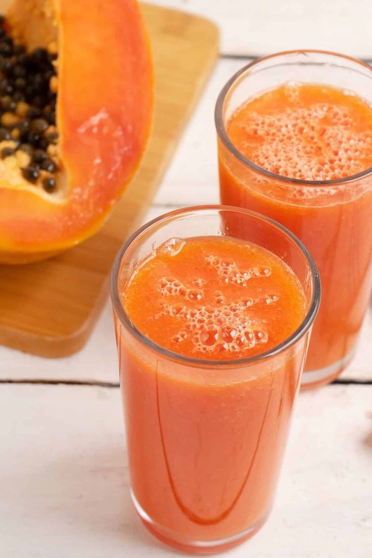 Fresh Carrot & Pawpaw juice for skincare