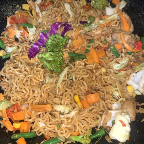 Regular noodles with eggs