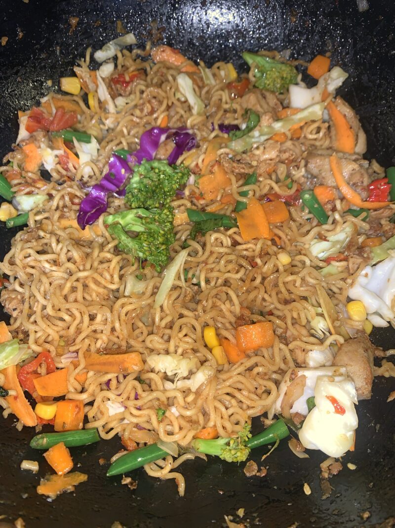 Regular noodles with eggs