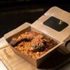 Smokey Nigerian jollof with chicken and plantains