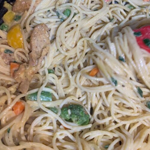 Coconut pasta (with chicken or prawns)