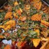 Eforiro with smoked fish, Chicken or Beef