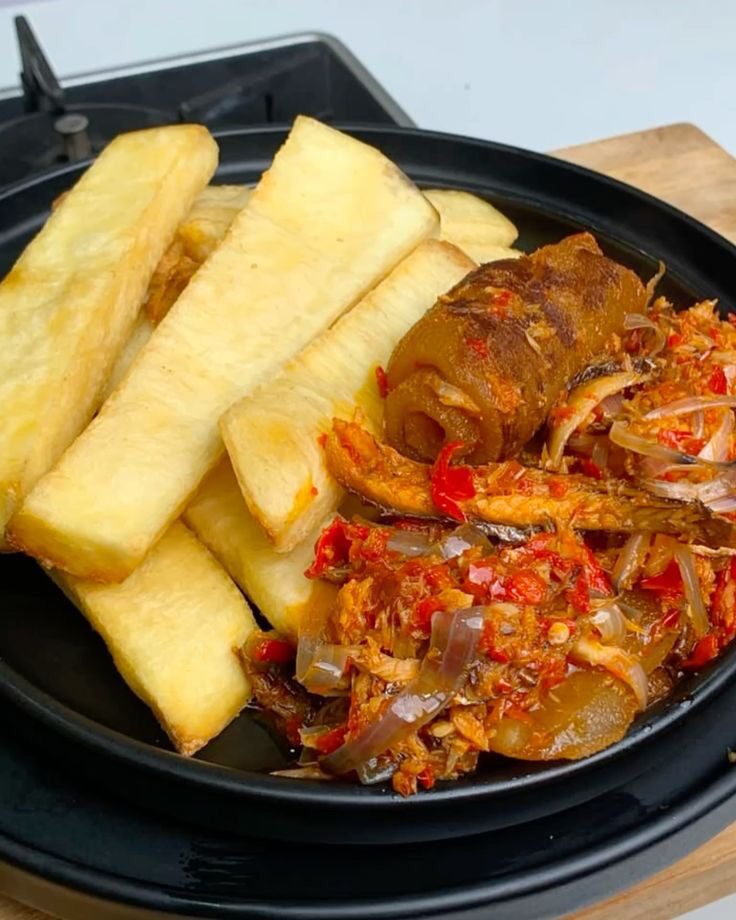 Yam and egg sauce